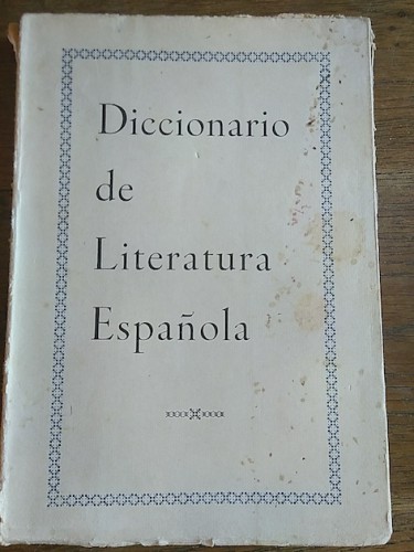 Portada del libro de DICCIONARIO DE LITERATURA ESPAÑOLA