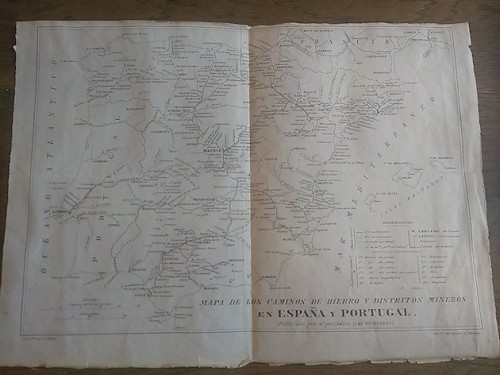 Portada del libro MAPA DE LOS CAMINOS DE HIERRO Y DISTRITOS MINEROS EN ESPAÑA Y PORTUGAL
