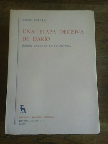 Portada del libro de UNA ETAPA DECISIVA DE DARÍO (Rubén Darío en la Argentina)