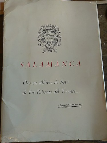 Portada del libro de SALAMANCA. Oro en sillares de Soto de las Riberas del Tormes