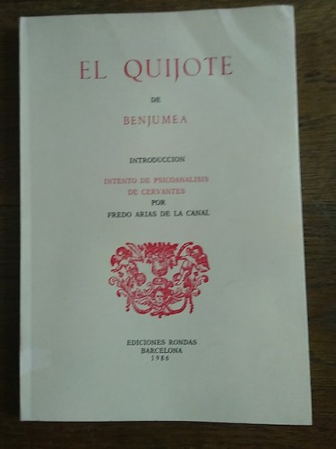 Portada del libro de EL QUIJOTE DE BENJUMEA, introducción. Intento de psicoanálisis de Cervantes, por