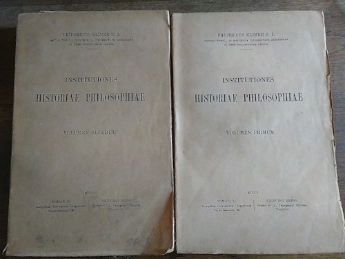 Portada del libro de INSTITUTIONES HISTORIAE PHILOSOPHIAE (2 tomos). 
