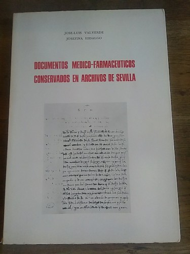 Portada del libro de DOCUMENTOS MÉDICO-FARMACÉUTICOS CONSERVADOS EN ARCHIVOS DE SEVILLA