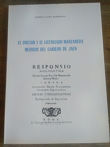 Portada del libro de EL DOCTOR Y EL LICENCIADO MANZANEDA, MÉDICOS DEL CABILDO DE JAÉN