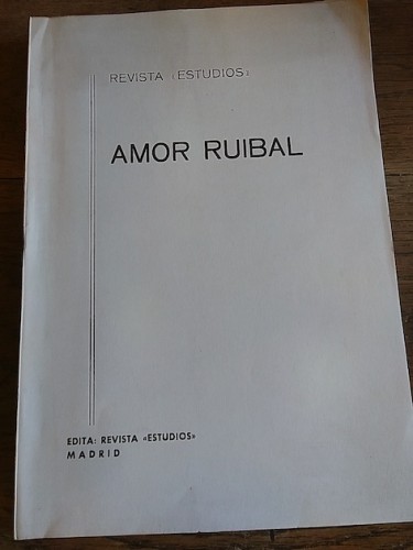 Portada del libro de AMOR RUIBAL. Revista Estudios