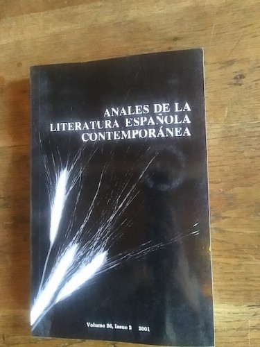 Portada del libro de ANALES DE LA LITERATURA ESPAÑOLA CONTEMPORÁNEA. Vol. 26, Issue 2, 2001