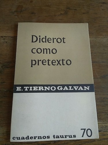 Portada del libro de DIDEROT COMO PRETEXTO