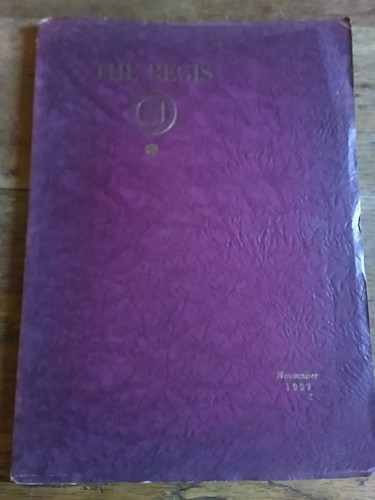 Portada del libro de THE REGIS, NOVEMBER 1937, vol. XX, N. 4