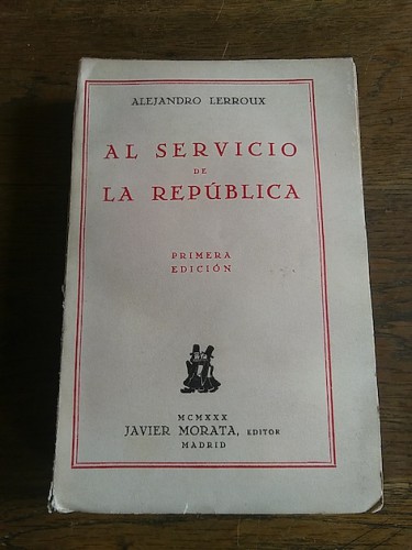 Portada del libro de AL SERVICIO DE LA REPÚBLICA