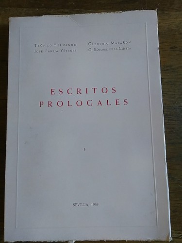 Portada del libro de ESCRITOS PROLOGALES