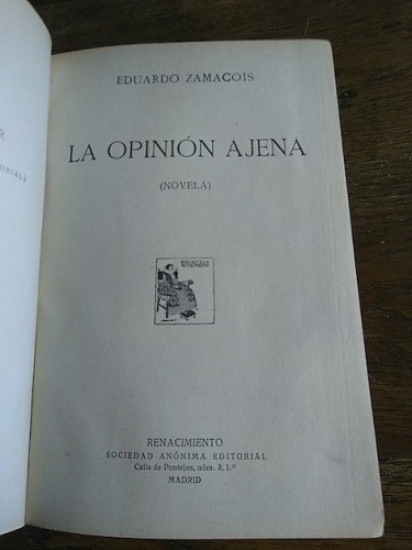 Portada del libro de LA OPINIÓN AJENA