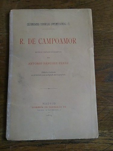 Portada del libro R. DE CAMPOAMOR. Estudio crítico-biográfico