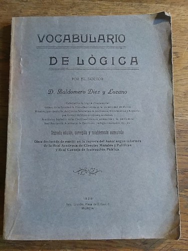 Portada del libro de VOCABULARIO DE LÓGICA