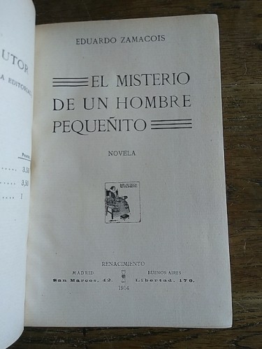 Portada del libro de EL MISTERIO DE UN HOMBRE PEQUEÑITO