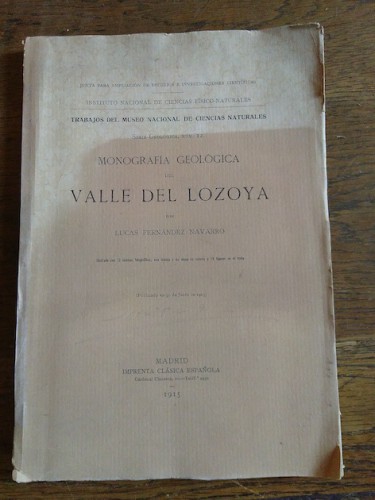 Portada del libro de MONOGRAFÍA GEOLÓGICA DEL VALLE DEL LOZOYA
