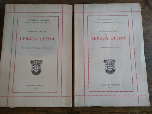 Portada del libro de LENGUA LATINA (2 tomos). I. Gramática elemental / II. Ejecicion, antología y vocabulario