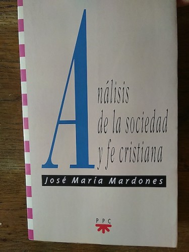 Portada del libro de ANÁLISIS DE LA SOCIEDAD Y FE CRSITIANA