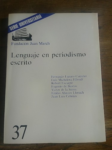 Portada del libro de LENGUAJE EN EL PERIODISMO ESCRITO