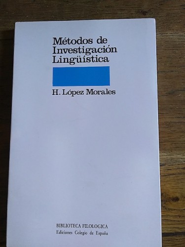 Portada del libro de MÉTODOS DE INVESTIGACIÓN LINGÜÍSTICA