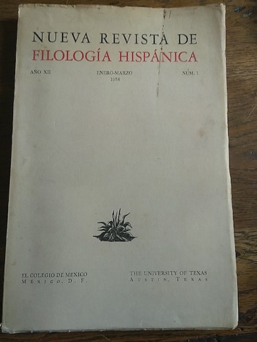 Portada del libro de NUEVA REVISTA DE FILOLOGÍA HISPÁNICA. Núm. 1. Refranes Judeo-españoles de Esmirna / Algunas fuentes...