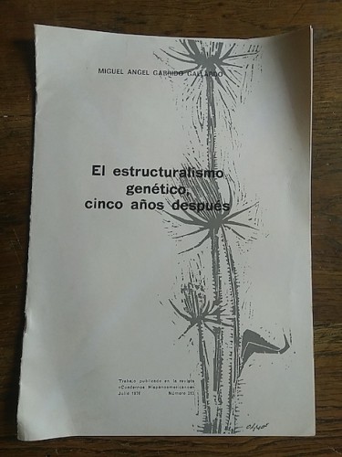 Portada del libro de EL ESTRUCTURALISMO GENÉTICO, CINCO AÑOS DESPUÉS