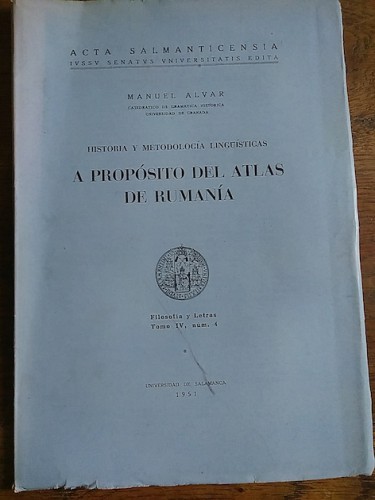 Portada del libro de Historia y metodología lingüísticas. A PROPÓSITO DEL ATLAS DE RUMANÍA