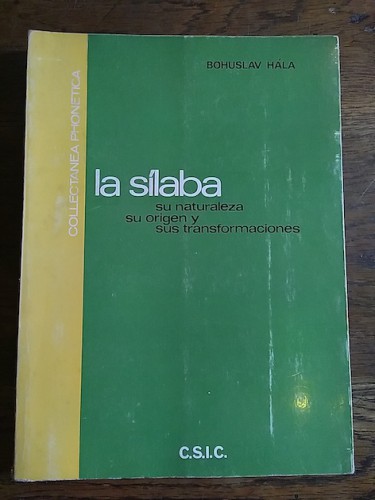 Portada del libro de LA SÍLABA. Su naturaleza, su orígen y sus transformaciones