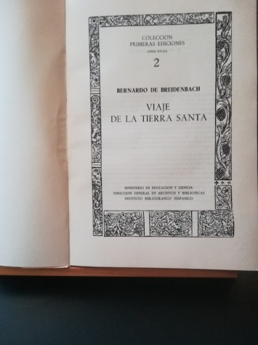 Portada del libro VIAJE TIERRA SANTA. Colección Primeras Ediciones. Serie Folio nº 2