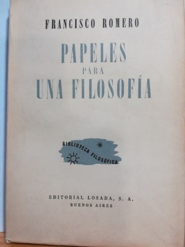 Portada del libro de PAPELES PARA UNA FILOSOFÍA 