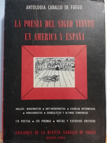 Portada del libro POESÍA DEL SIGLO VEINTE EN AMÉRICA Y ESPAÑA. Antología Caballo de Fuego