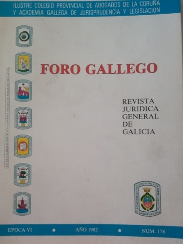 Portada del libro FORO GALLEGO. Revista Jurídica General de Galicia