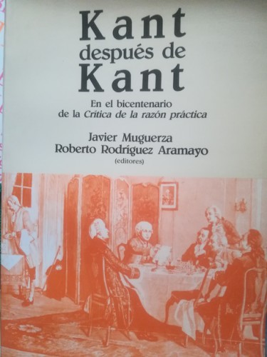 Portada del libro de KANT DESPUÉS DE KANT. En el bicentenario de la Crítica de la razón