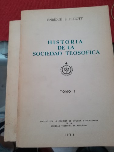 Portada del libro de HISTORIA DE LA SOCIEDAD TEOSÓFICA. Tomos