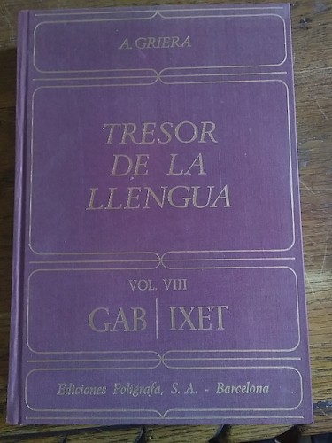 Portada del libro de TRESOR DE LA LLENGUA. Vol. VIII GAB/IXET