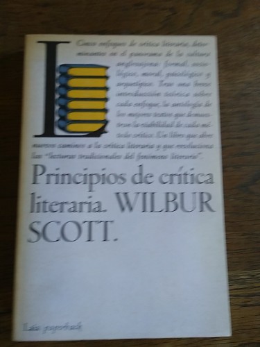 Portada del libro de PRINCIPIOS DE CRÍTICA LITERARIA