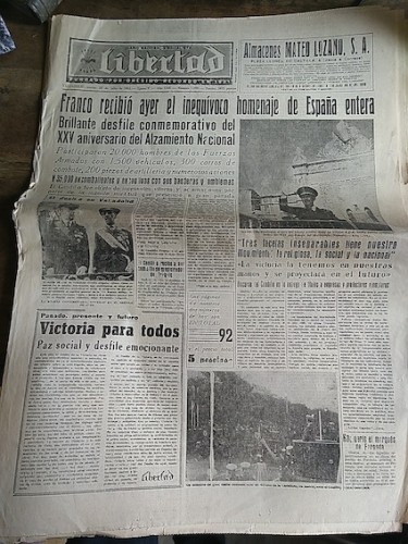 Portada del libro de LIBERTAD. Diario Nacional-sindicalista. 18 de julio de 1961