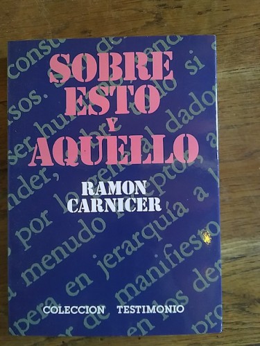 Portada del libro de SOBRE ESTO Y AQUELLO