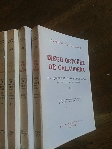 Portada del libro de ESPEJO DE PRÍNCIPES Y CAVALLEROS (El cavallero del febo) (4 primeros tomos)