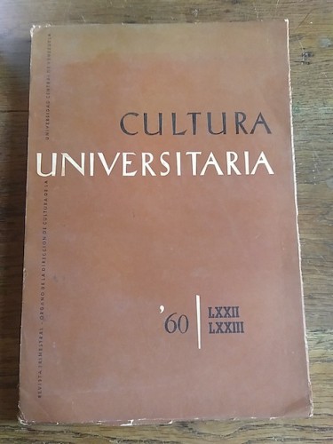 Portada del libro de CULTURA UNIVERSITARIA' 60. Revista trimestral