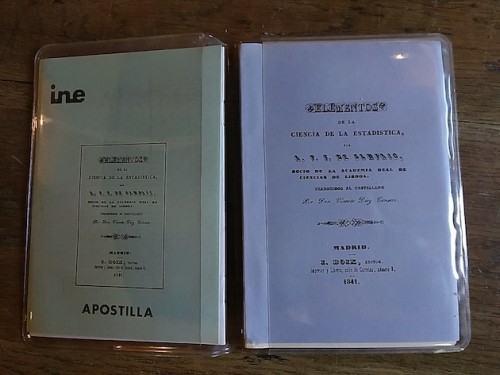 Portada del libro de ELEMENTOS DE LA CIENCIA DE LA ESTADISTICA. (facsímil)