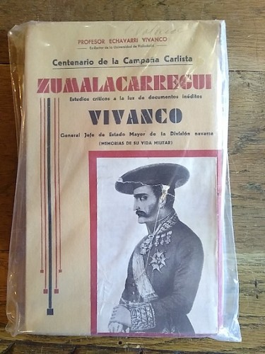 Portada del libro de Centenario de la Campaña Carlista. ZUMALACARREGUI, estudios críticos a la luz de documentos inéditos....