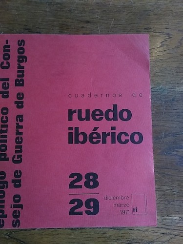 Portada del libro de CUADERNOS DE RUEDO IBÉRICO 28-29. Epílogo político del Consejo de Guerra de Burgos