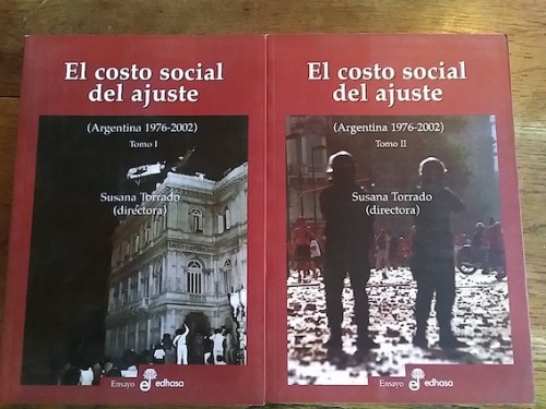 Portada del libro de EL COSTO SOCIAL DEL AJUSTE. (Argentina 1976-2002) (2 tomos). 