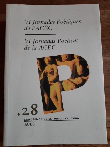 Portada del libro de VI JORNADES POÈTIQUES DE L'ACEC - V JORNADAS POÉTICAS DE LA ACEC