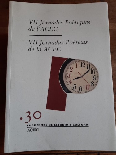 Portada del libro de VII JORNADES POÈTIQUES DE L'ACEC - VII JORNADAS POÉTICAS DE LA ACEC