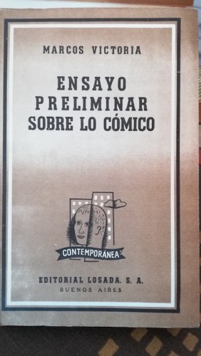 Portada del libro de ENSAYO PRELIMINAR SOBRE LO CÓMICO