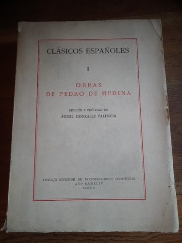 Portada del libro de OBRAS DE PEDRO DE MEDINA. Clásicos Españoles