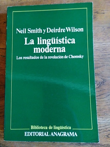 Portada del libro de La lingüística moderna. Los resultados de la revolución de Chomsky