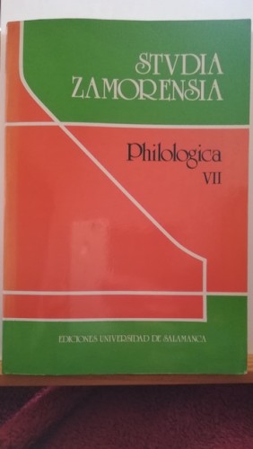 Portada del libro de PHILOLOGICA VII. STUDIA ZAMORENSIA