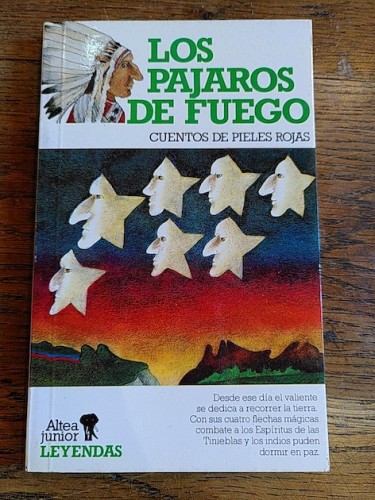 Portada del libro de LOS PÁJAROS DE FUEGO. Cuentos de pieles rojas